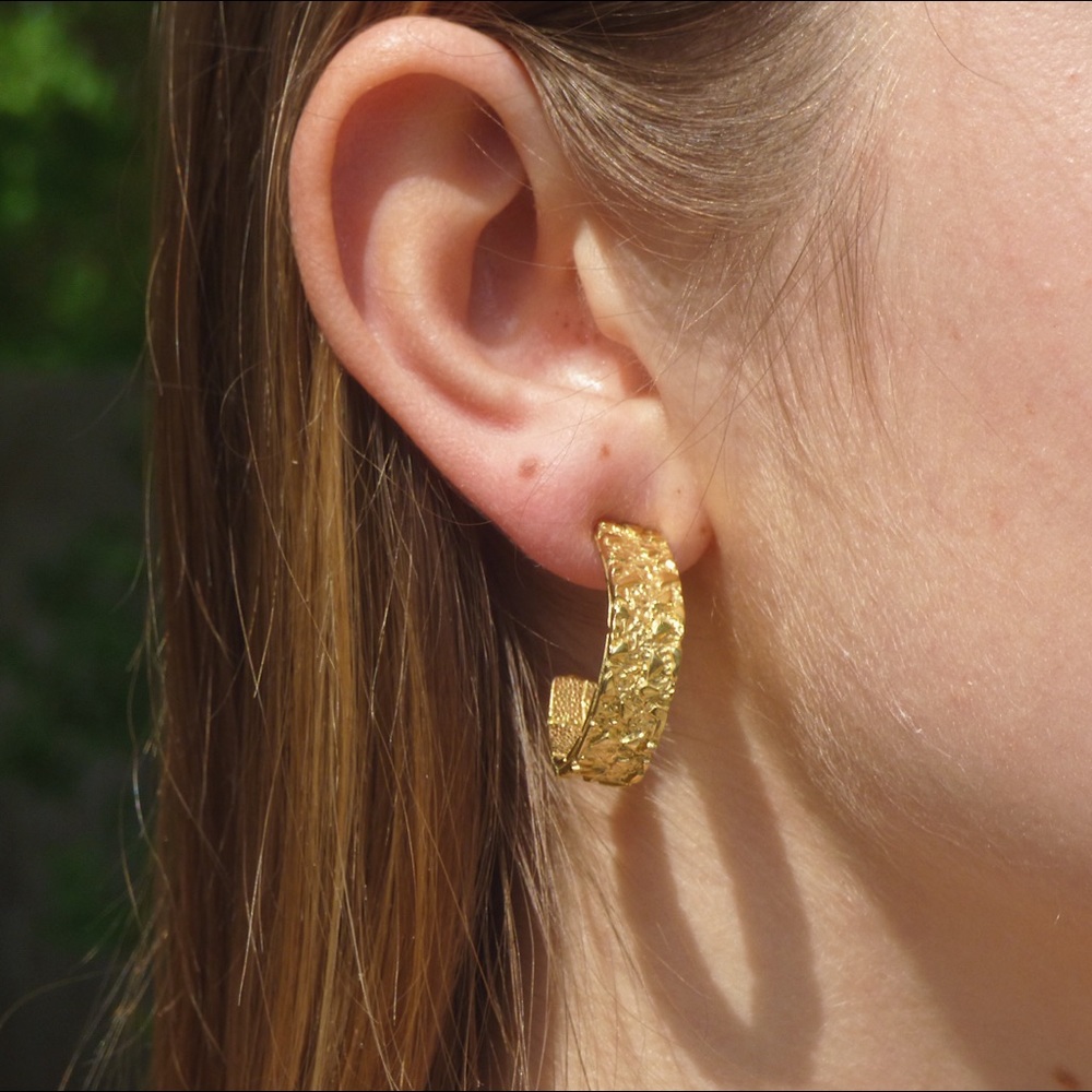 Gold Partial Hoop Earrings